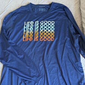 Life Is Good long sleeve crusher tee